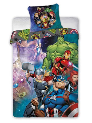Pościel bawełna 160x200+1p70x80 Avengers