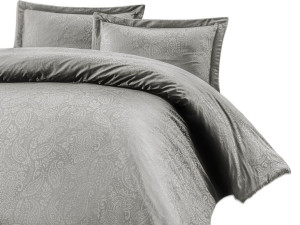 Pościel satyna bawełniana(P) SAL LIGHT GREY/160x200 LUXURY PREMIUM