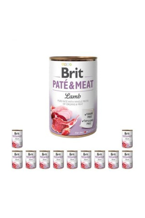 Pakiet Brit Pate & Meat Lamb Jagnięcina Mokra Karma Dla Psa 12 x 400 g