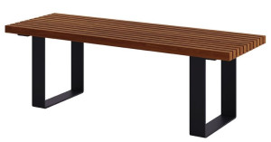 Ławka ogrodowa bez oparcia 150 cm tik- Erika 2X