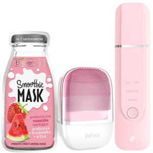 InFace PEELING KAWITACYJNY + Szczoteczka soniczna + Maska Truskawka / Arbuz