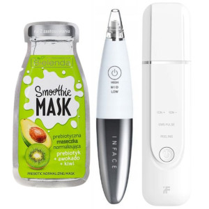inFace PEELING KAWITACYJNY Biały + WĄGROWNIK BIAŁY + Maseczka AWOKADO KIWI