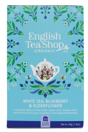 Herbata English Tea Shop  White Tea Blueberry & Elderflower 40g – 20 saszet