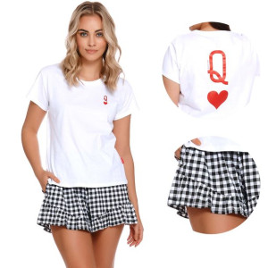 Krótka PIŻAMA damska QUEEN PM.4239 Doctor Nap