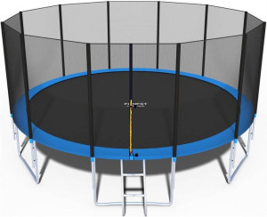 Trampolina ogrodowa dla dzieci 490cm FUNFIT z siatką zewnętrzną i drabinką