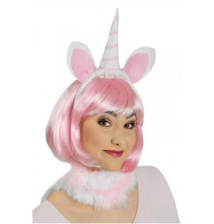 Opaska Na Włosy Jednorożec Unicorn Uszy Róg Róż