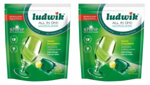 Kapsułki zmywarek LUDWIK ALL IN ONE LEMON 40 szt x 2