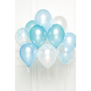 Balony Lateksowe Niebiesko-białe Zestaw 10 Szt.