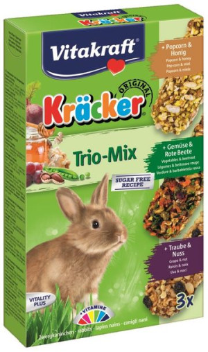 VITAKRAFT KRACKER kolba dla królika popcorn, warzywa i orzechy 3szt