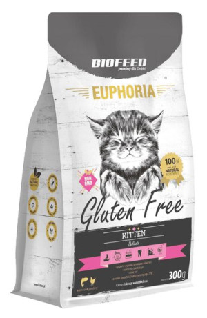 BIOFEED EUPHORIA KITTEN Gluten Free karma dla kociąt z drobiem i łososiem 3