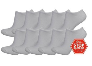 10x Bawełniane Mini Stopki Stop Bacteria Milena 538 Szare