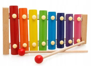 Cymbałki Edukacyjne Kolorowe 8 Tonów Dla Dzieci