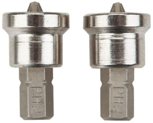 Dwie końcówki wkrętakowe PH2 25mm do płyt G-K