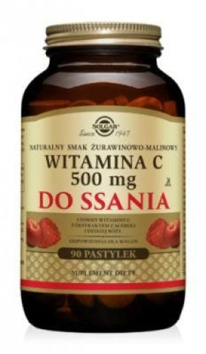 SOLGAR Witamina C smak żurawinowo-malinowy