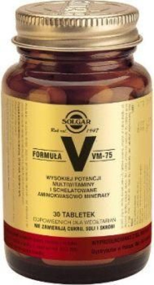 SOLGAR Formuła VM-75 wysokiej potencji, 30 tabl.