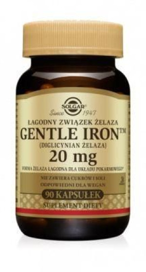 SOLGAR Gentle Iron ŻELAZO, 0,02g, 90 tabl