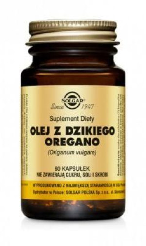 SOLGAR Olej z dzikiego oregano, 60 kaps