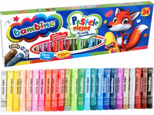 BAMBINO Kredki Pastelowe 24 Kolory PASTELE OLEJNE