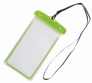 Torebka na telefon DIVER, zielone jabłko, transparentny