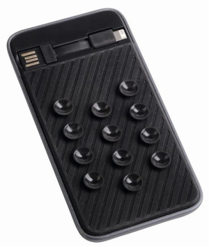 Powerbank OCTOPUS, czarny, antracytowy