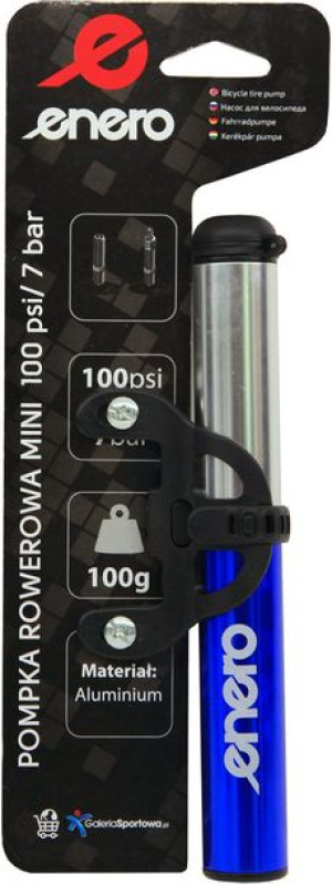Pompka rowerowa alu Enero 22x191mm niebieska 1033136