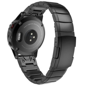Stalowy pasek, bransoleta do GARMIN FENIX 3/5X/3HR/5X PLUS/6X/6X Pro BLACK