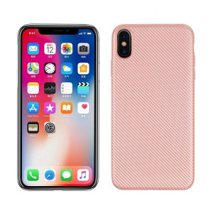 Etui Carbon Fiber iPhone Xr różowo-złoty /rosegold