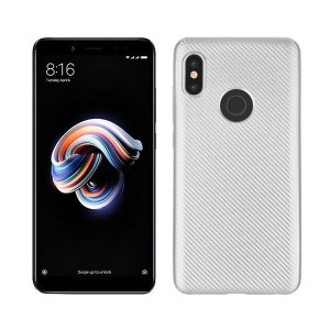Etui Carbon Fiber Xiaomi 6X/A2 srebrny /silver