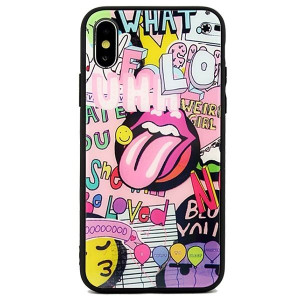 Etui Glass iPhone 7/8/SE 2020 wzór 2 (graffiti)