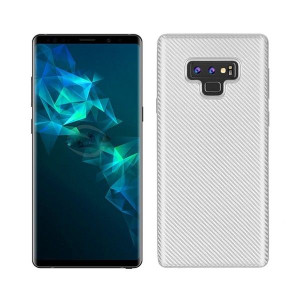 Etui Carbon Fiber Samsung Note 9 N960 srebrny/silver