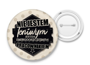Przypinka Jestem energooszczędnym pracownikiem