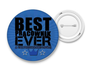 Przypinka Best pracownik ever