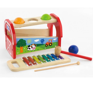 Viga Toys Przybijanka Cymbałki dla dzieci 2 w 1