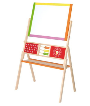 Dwustronna Tablica edukacyjna do rysowania z liczydłem Viga Toys
