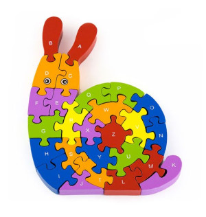 Drewniana układanka Puzzle Ślimak 3D Viga Toys
