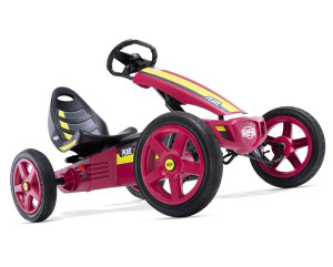 BERG Gokart Rally Pearl - Żółto różowy Pompowane koła 4-12 lat do 60 kg