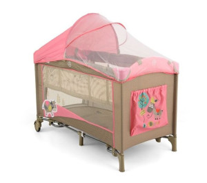 Łóżeczko Mirage Deluxe Pink Cow Świeci Gra Wibruje