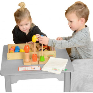 Duża Sznurowanka Kolorowa Drewniana Masterkidz