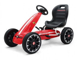 Duży Sportowy Gokart Na Pedały Pojazd Abarth Czerwony