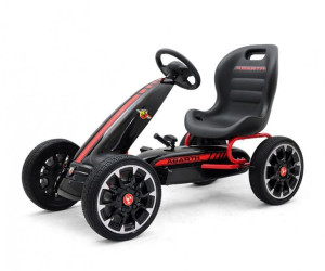 Duży Sportowy Gokart Na Pedały Pojazd Abarth Czarny