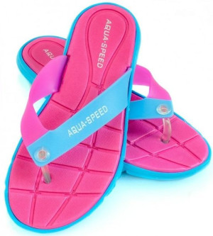 Klapki japonki damskie Aqua-Speed Bali różowo niebieskie 03 479