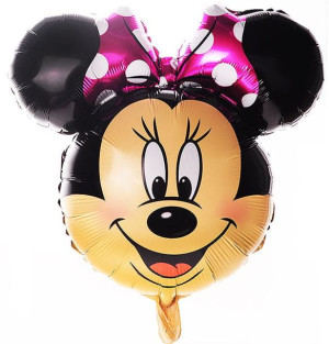 Balon 22" Minnie Głowa Błyszcząca Z Różową Kokardą