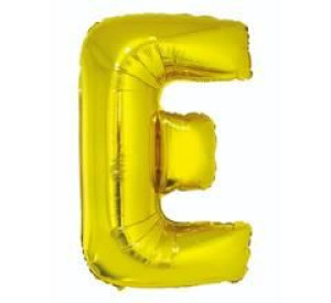 Balon 40 Cm Literka Złota E