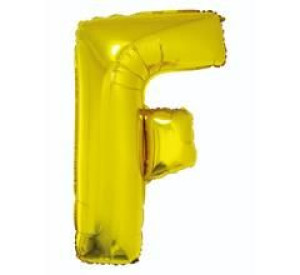 Balon 40 Cm Literka Złota F