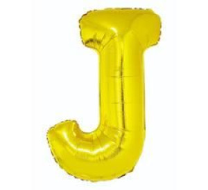 Balon 40 Cm Literka Złota J