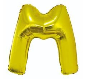 Balon 40 Cm Literka Złota M