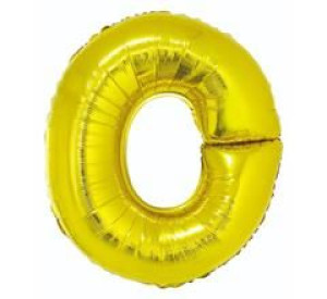 Balon 40 Cm Literka Złota O