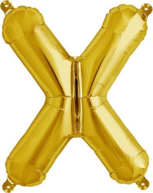 Balon 40 Cm Literka Złota X
