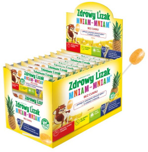 Zdrowy Lizak Mniam-mniam Ananas 12 Wit I Minerały Display 40szt