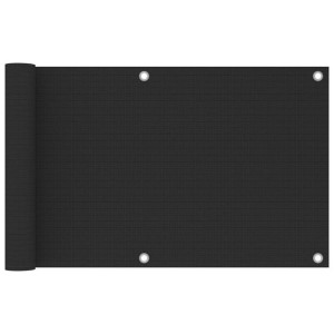 Parawan balkonowy, HDPE, 75x500 cm, antracytowy